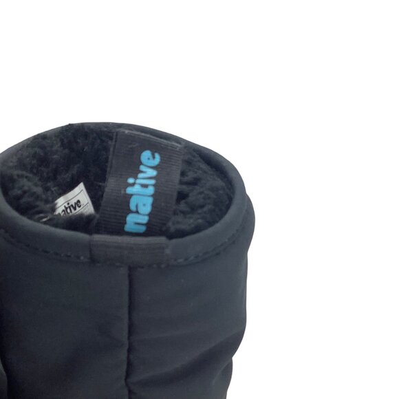 NATIVE x Save the Duck Boots Boy Size 4 Black Water Resistant Lhoste Faux Fur - Picture 4 of 7